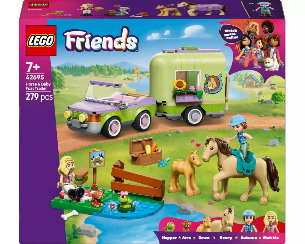 LEGO Friends Pferd und Fohlen mit Pferdeanhänger 42695