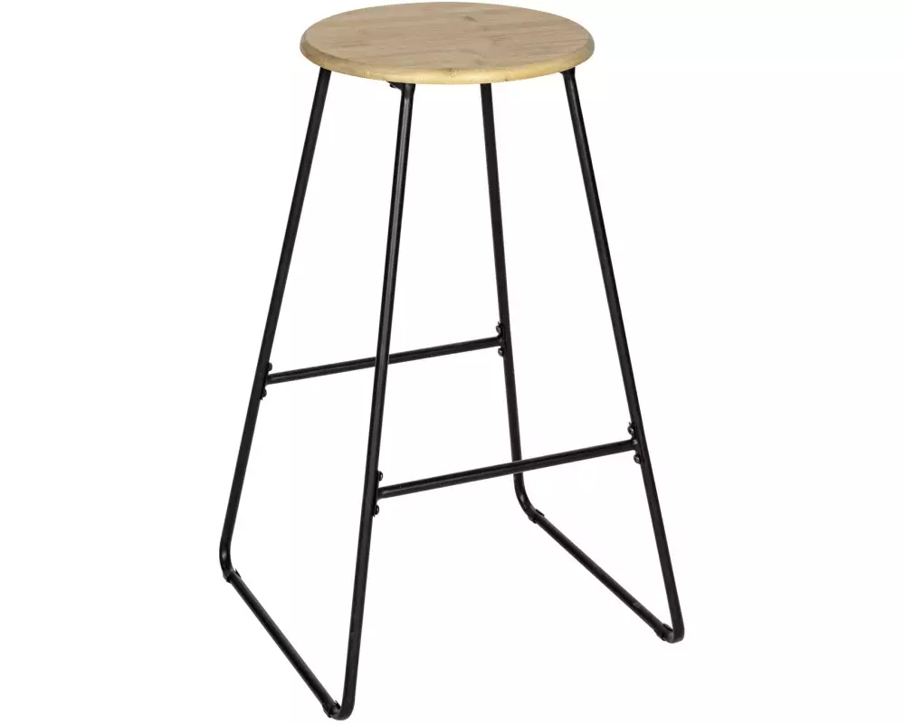Wenko Barhocker Loft 42 x 70 cm, Nature/Schwarz