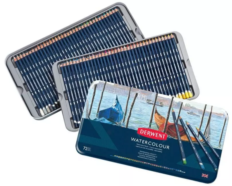 Derwent Watercolour Aquarellstifte, mehrfarbig, 72-teilig