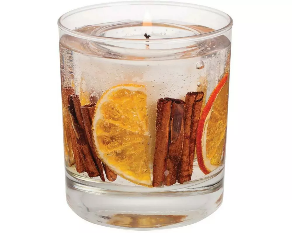 Stoneglow Weihnachtskerze Festive Wishes Transparent