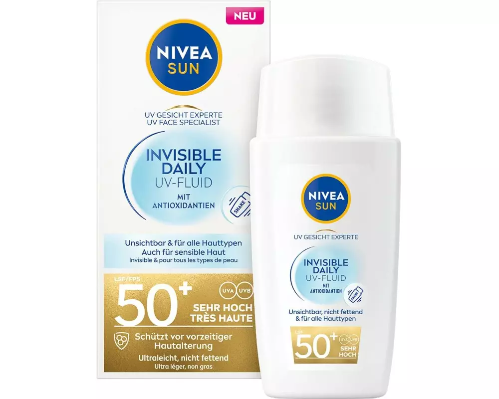 NIVEA SUN Sonnencreme UV Face Invisible LSF 50+ 40 ml