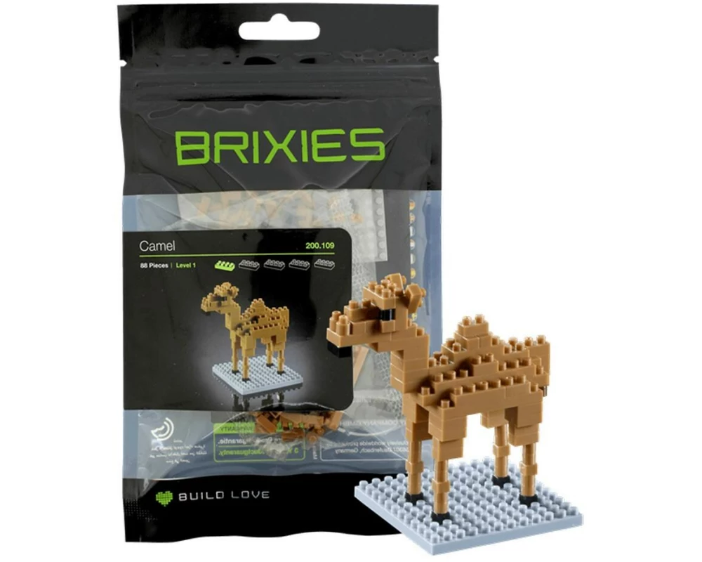 BRIXIES Bausteinmodell Kamel aus 88 Bausteinen