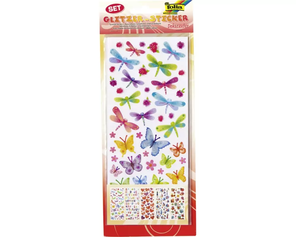 Folia Motivsticker Dekozauber, Glitzer, 5 Blatt