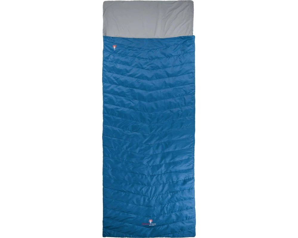 Grüezi Bag Schlafsack Wolle Almhütte 10 °C 195 cm, Blau