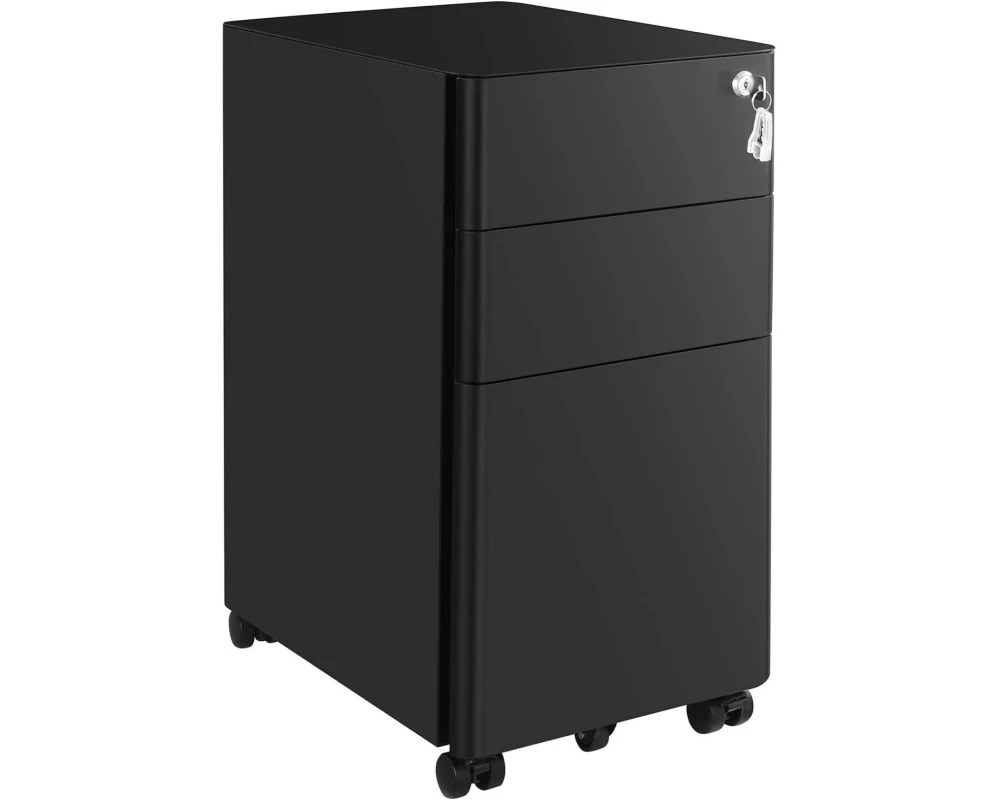 Songmics Multifunktionswagen 30 x 46 x 59 cm, Schwarz