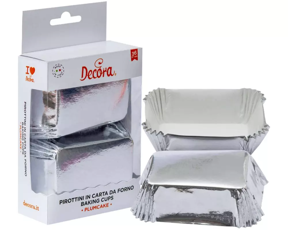Decora Mini-Cake-Backform 20 Stück, Silber
