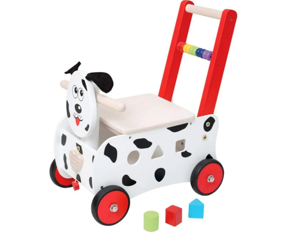 Spielba Holzspielwaren Baby Walker mit Sitzfläche und Sortierspiel