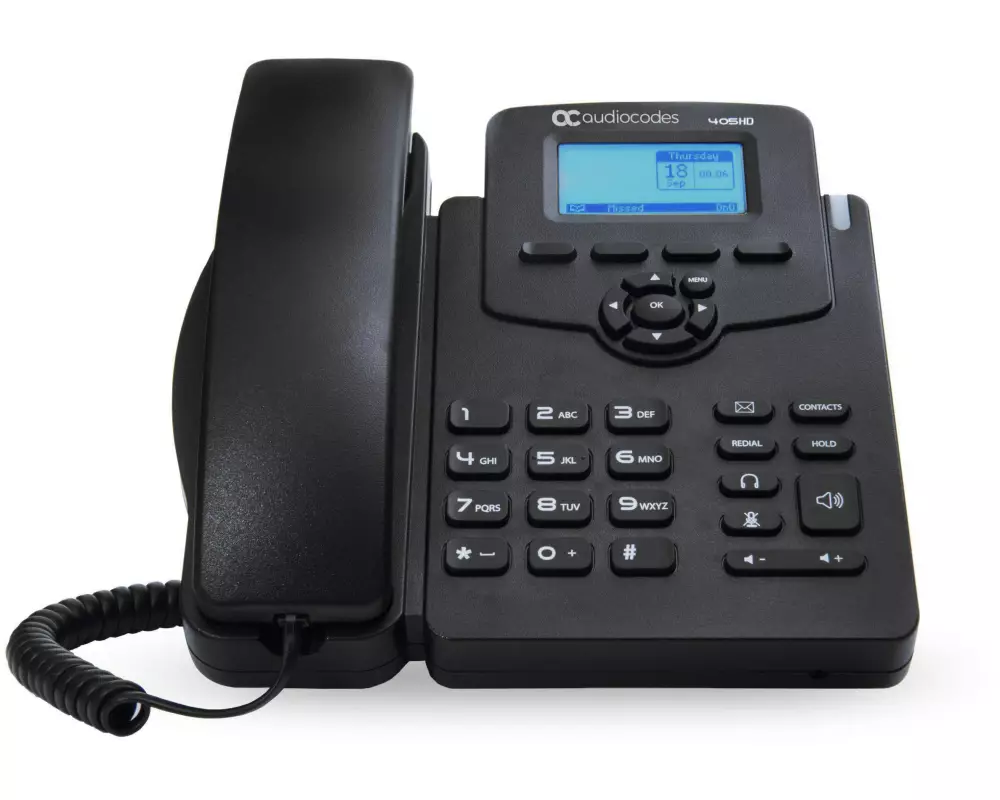 Audiocodes Tischtelefon 405HD Skype for Business Schwarz