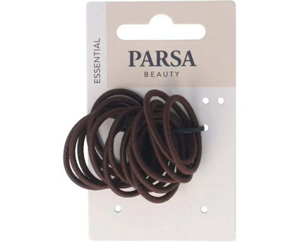 Parsa Beauty Zopfhalter mini, dünn, metallfrei Braun
