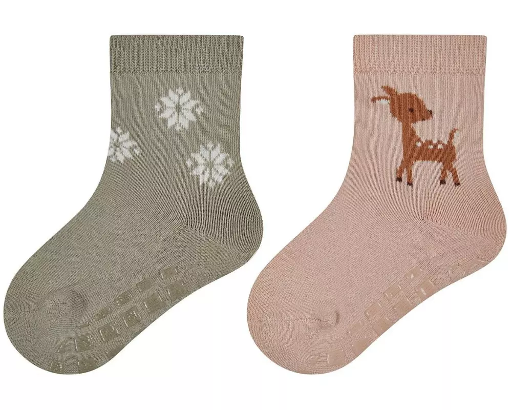 Sterntaler Antirutsch-Socken 2er Set Reh Zartrosa Gr. 23/24