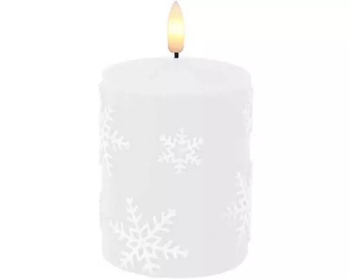 Dameco LED Kerze Schneeflocke, 7.5 cm x 10 cm