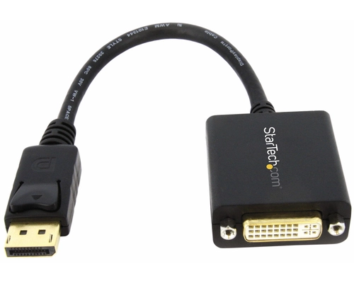 StarTech.com DisplayPort to DVI Adapter, DisplayPort to DVI-D Adapter/Video Converter 1080p, DP 1.2 to DVI Monitor, Latching DP Connector