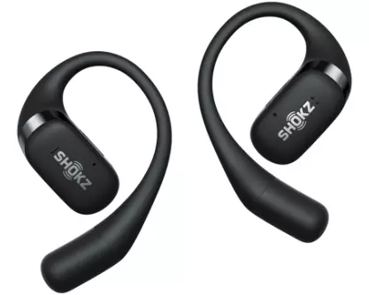 SHOKZ OpenFit Kopfhörer Kabellos Ohrbügel Anrufe/Musik/Sport/Alltag Bluetooth Schwarz