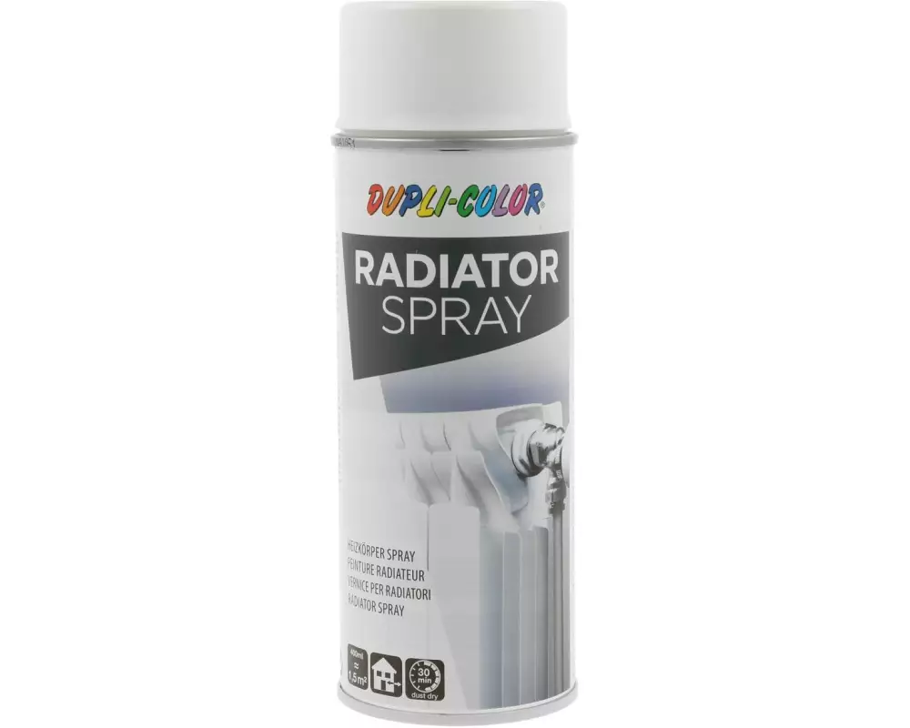 DUPLI-COLOR Sprühfarbe Radiator Spray seidenmatt Weiss, 400 ml