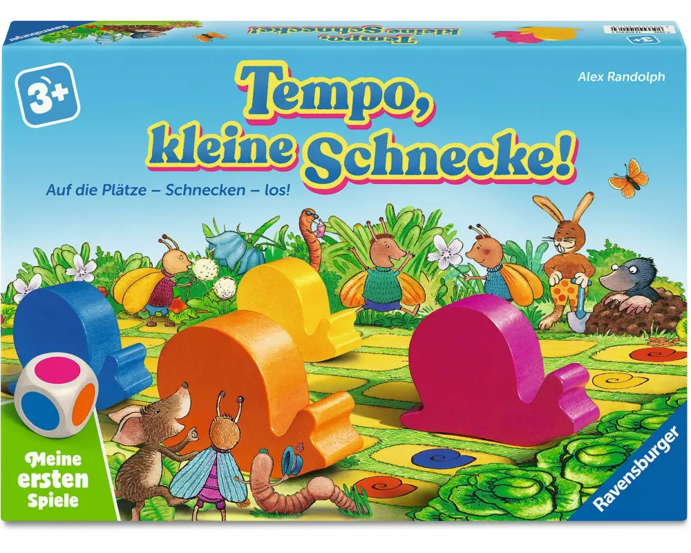 Ravensburger Laufspiel Tempo, kleine Schnecke! ab 3 Jahren, 2-6 Spieler,