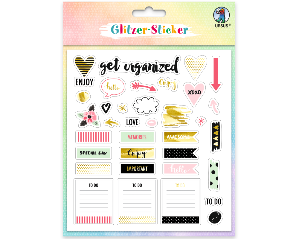 URSUS Glitzer-Sticker FUN Mot. 01 59540006F 130 Sticker