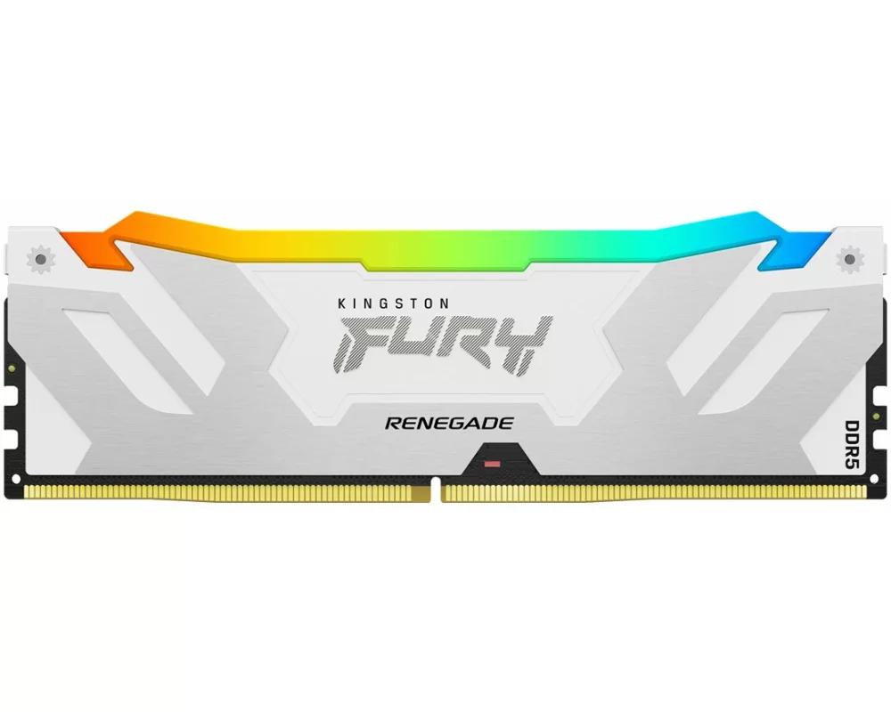 Kingston 16GB, 7600MT/s, DDR5, CL38, DIMM, FURY Renegade, RGB, White, XMP