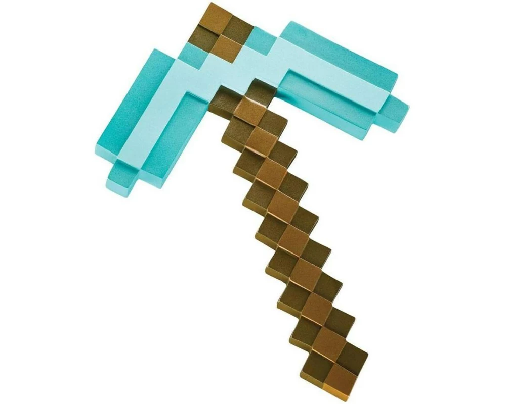 Disguise Minecraft Plastic Replica Diamond Pickaxe Blau/Braun
