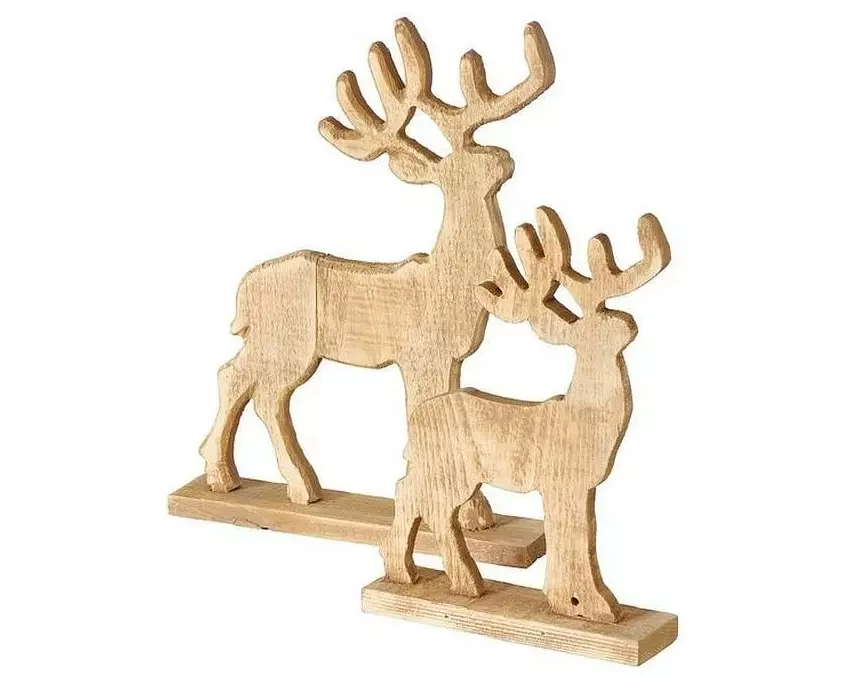 Boltze Aufsteller Ilver 2 Stück Hirsche, Nature