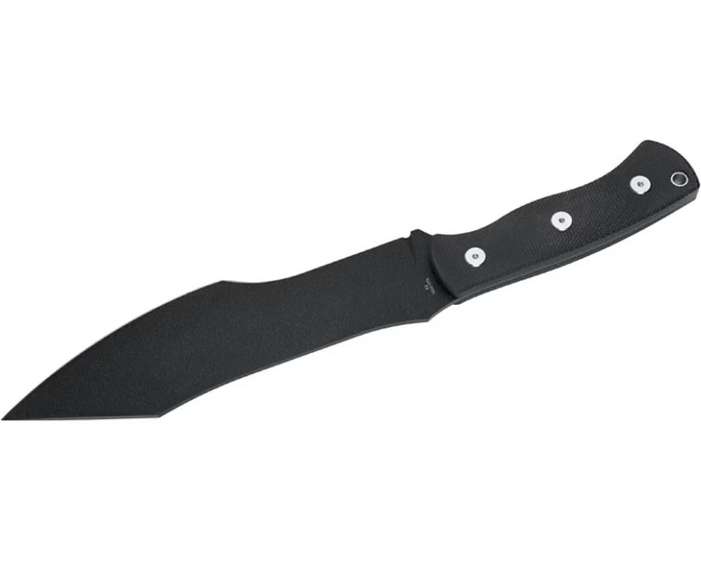 Herbertz Bushcraft- und Survivalmesser D2 schwarz micarta