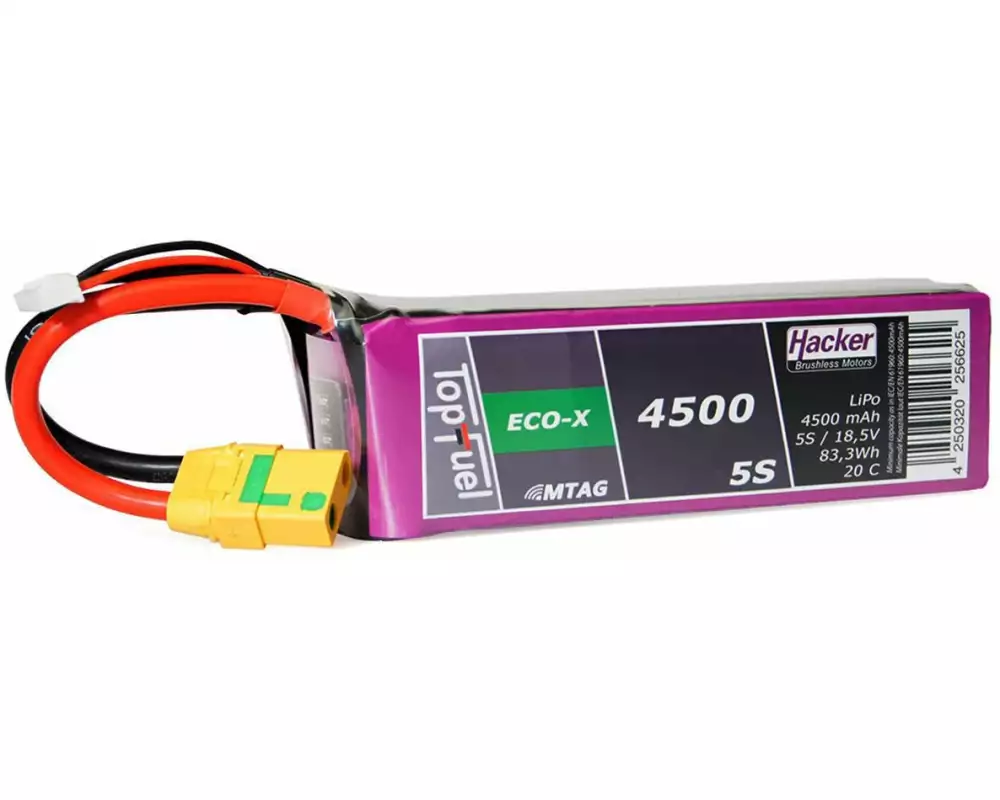 Hacker RC-Akku LiPo 4500 mAh 18.5 V 20C TopFuel ECO-X MTAG