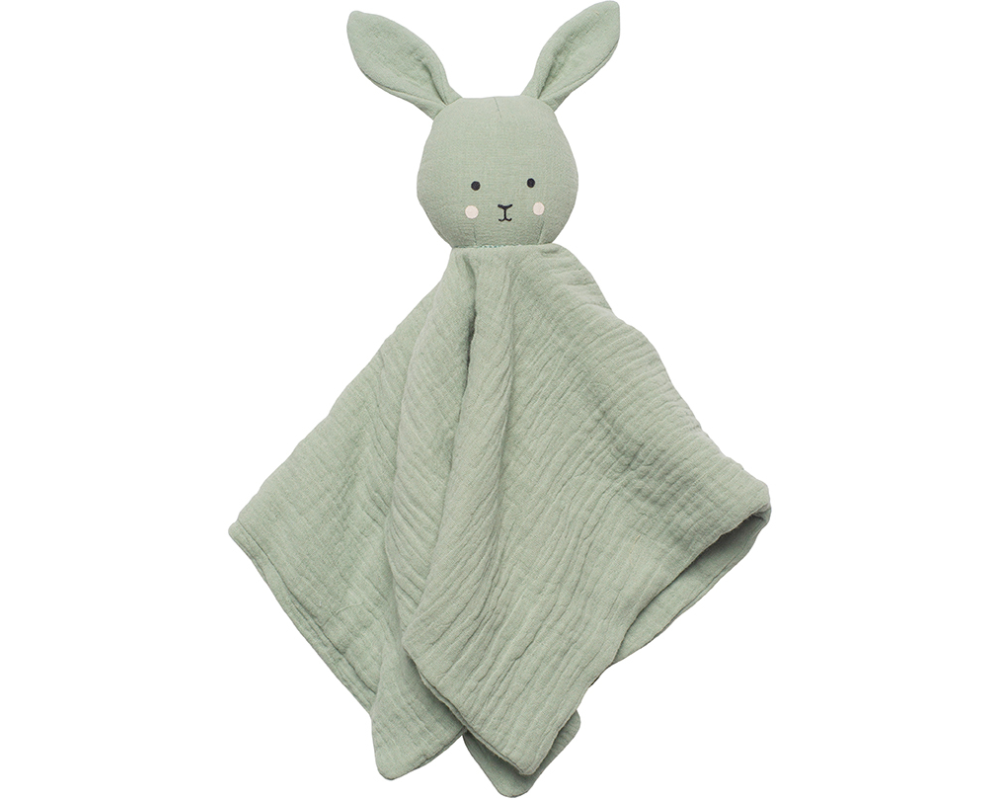 JABADABADO Schmusedecke Hase 39x39cm K114 grün