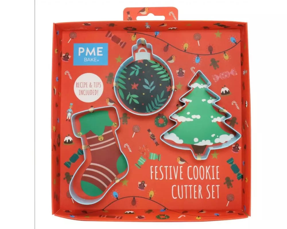 PME Guetzli-Ausstecher Weihnachten 3 Stück, Blau