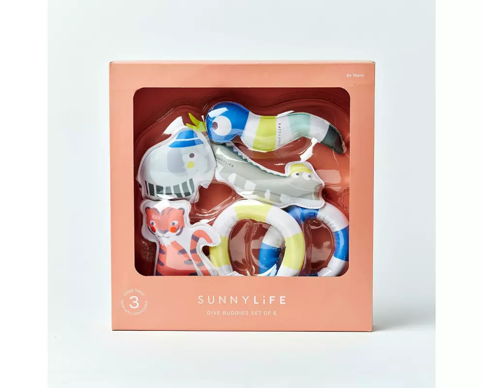 Sunnylife Dive Buddies Into the Jungle Multi Set of 6