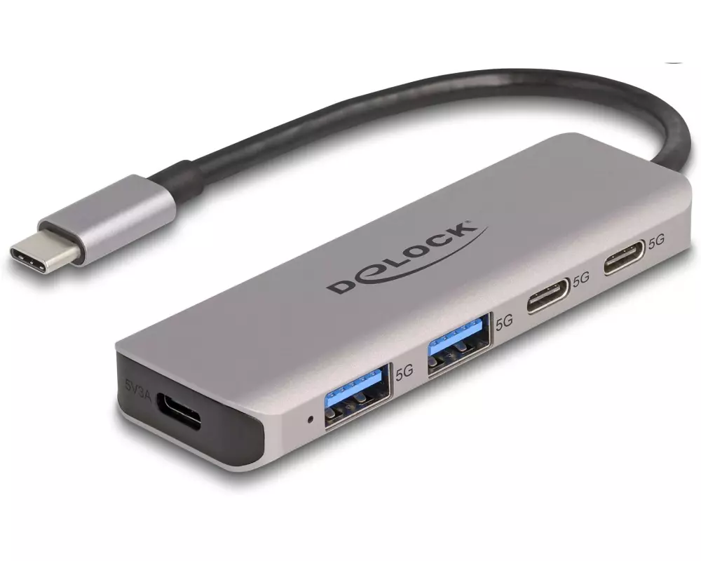 Delock USB-Hub 2x USB C 5Gbps/2x USB A 5Gbps