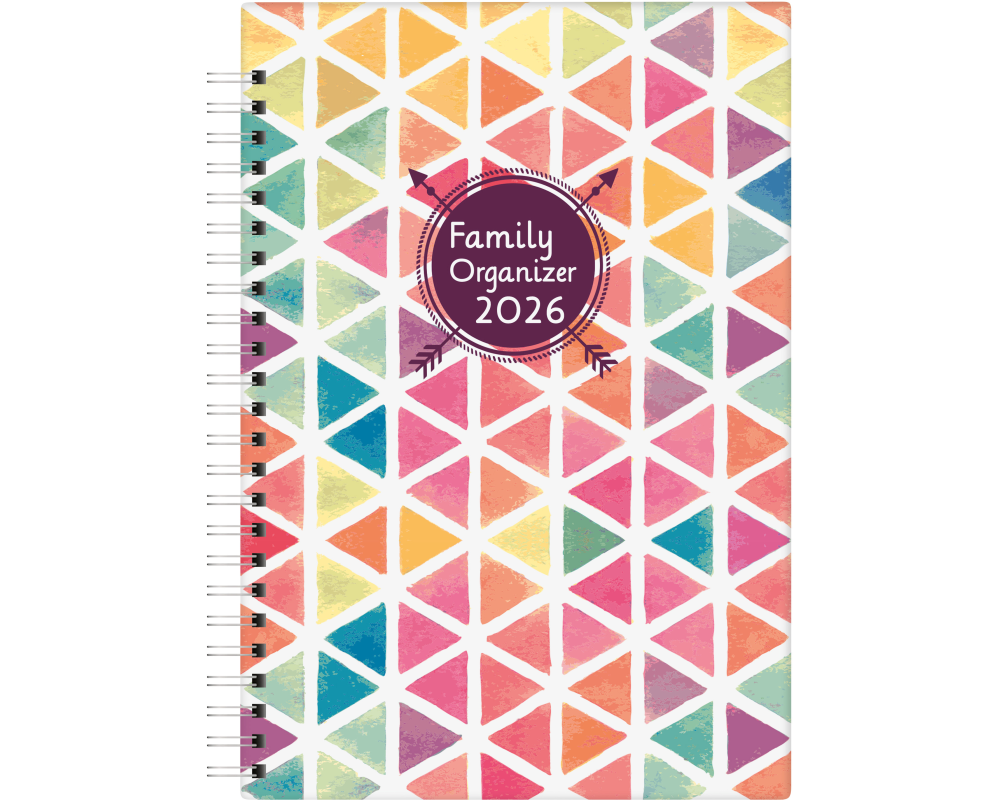 BIELLA Family Organizer Wire-O 2026 809535000026U 1W/2S farbig ML 14.5x20.5cm