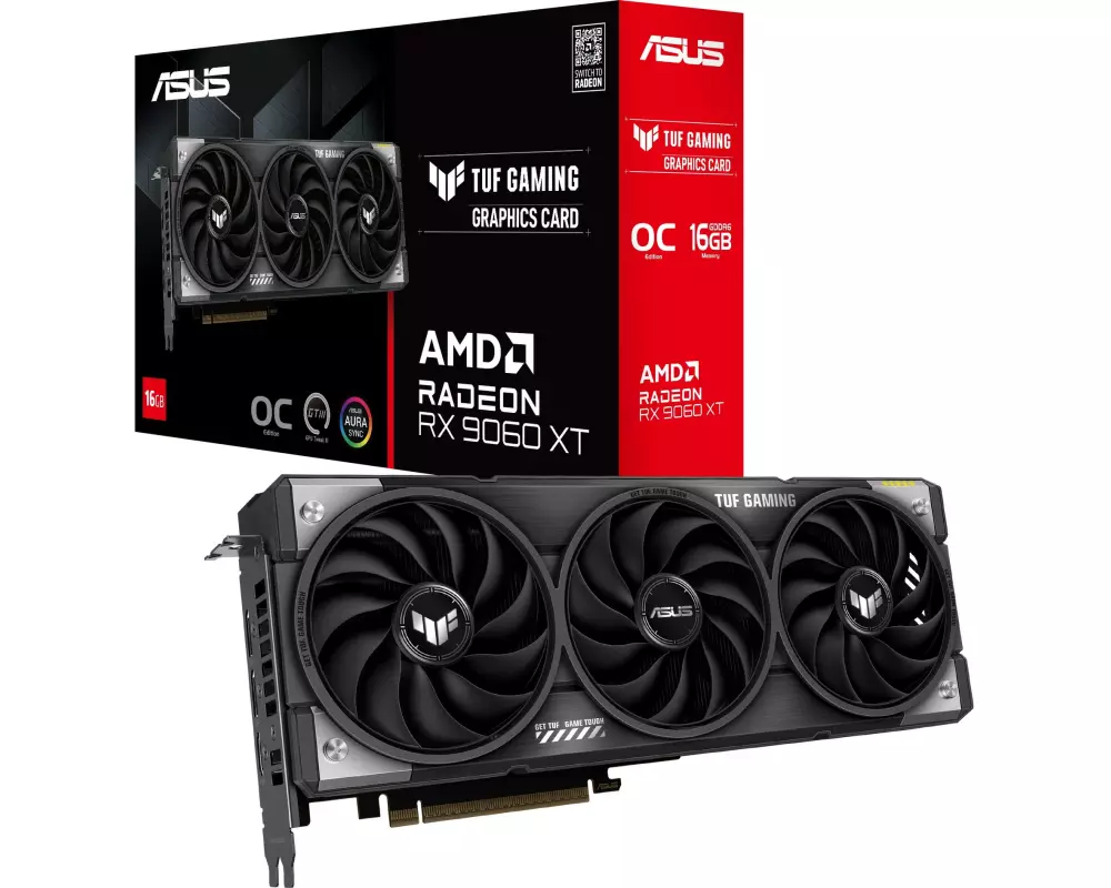 ASUS Grafikkarte AMD Radeon RX9060 XT TUF Gaming 16GB