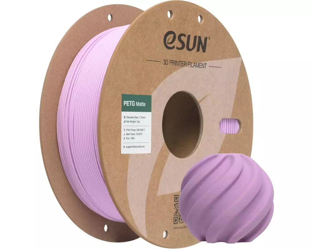 eSun Filament PETG-Matte Lila 1.75 mm 1 kg