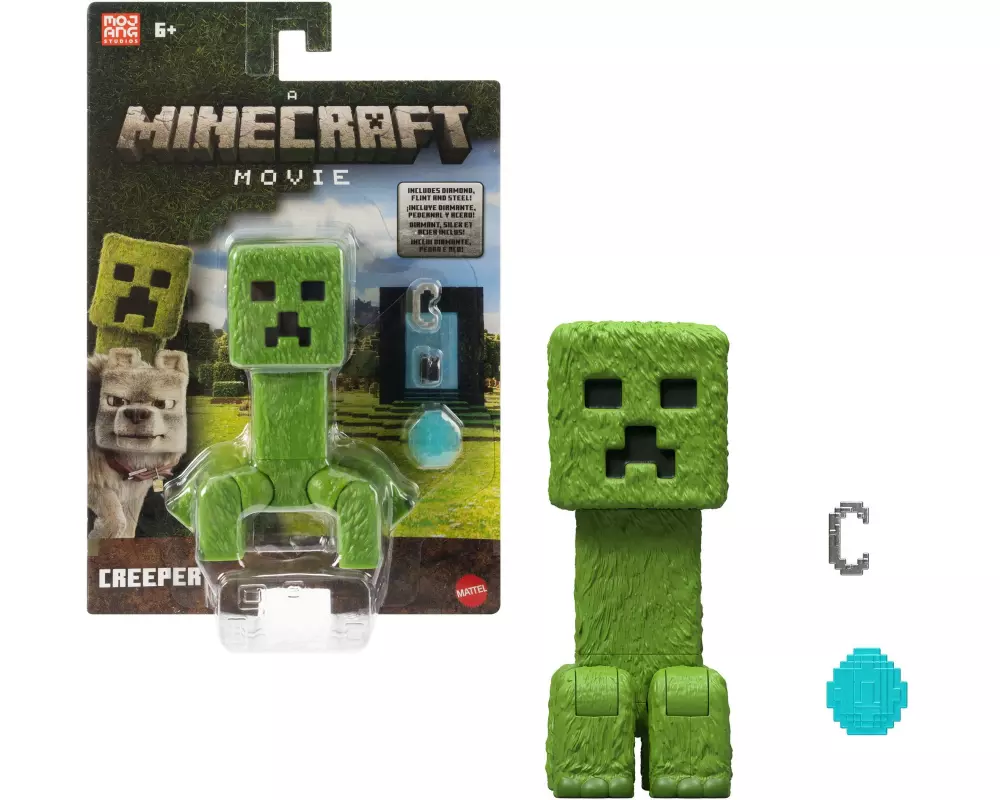 Mattel Minecraft Creeper Actionfigur und Zubehör 10 cm