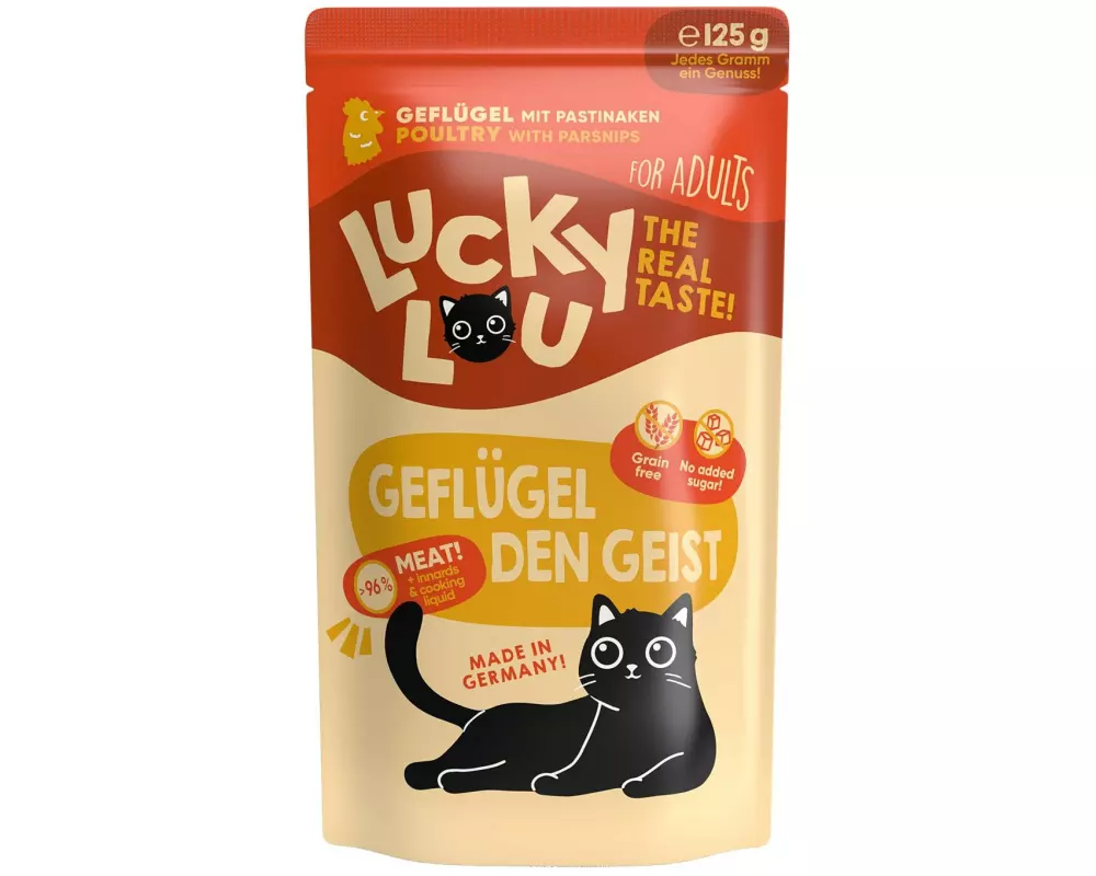 Lucky Lou Nassfutter Lifestage Adult Geflügel, 125 g