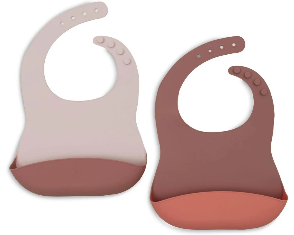 Jollein Lätzchen Silikon – blush Shades - 2 Stück 31.5 x 20 cm