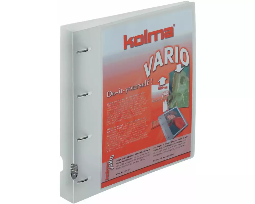 Kolma Ringbuch Vario A4 XL KolmaFlex 3 cm, Transparent