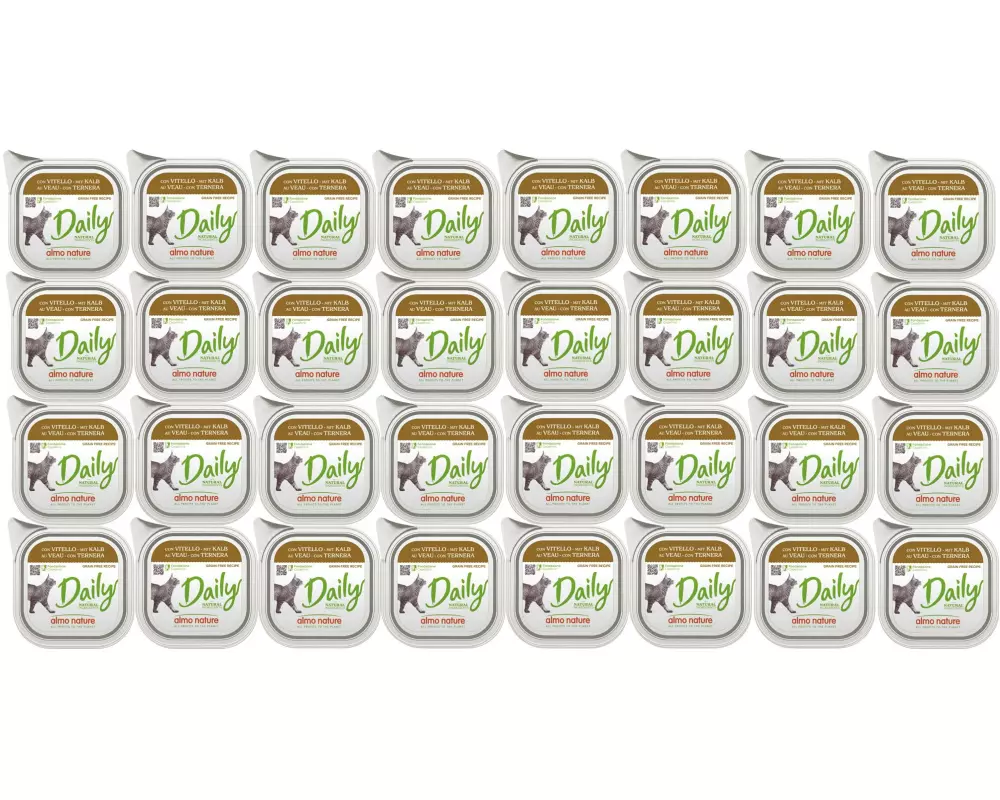 Almo Nature Nassfutter Daily mit Kalb 32 x 100g