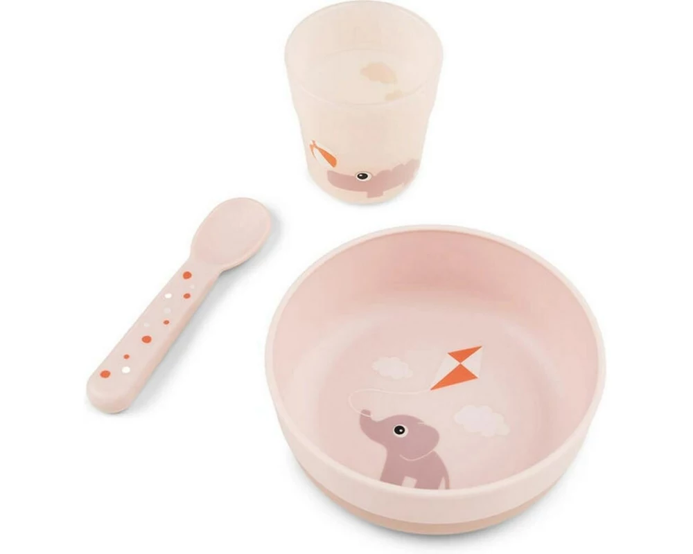 done by deer Kindergeschirrset Foodie first meal Rosa