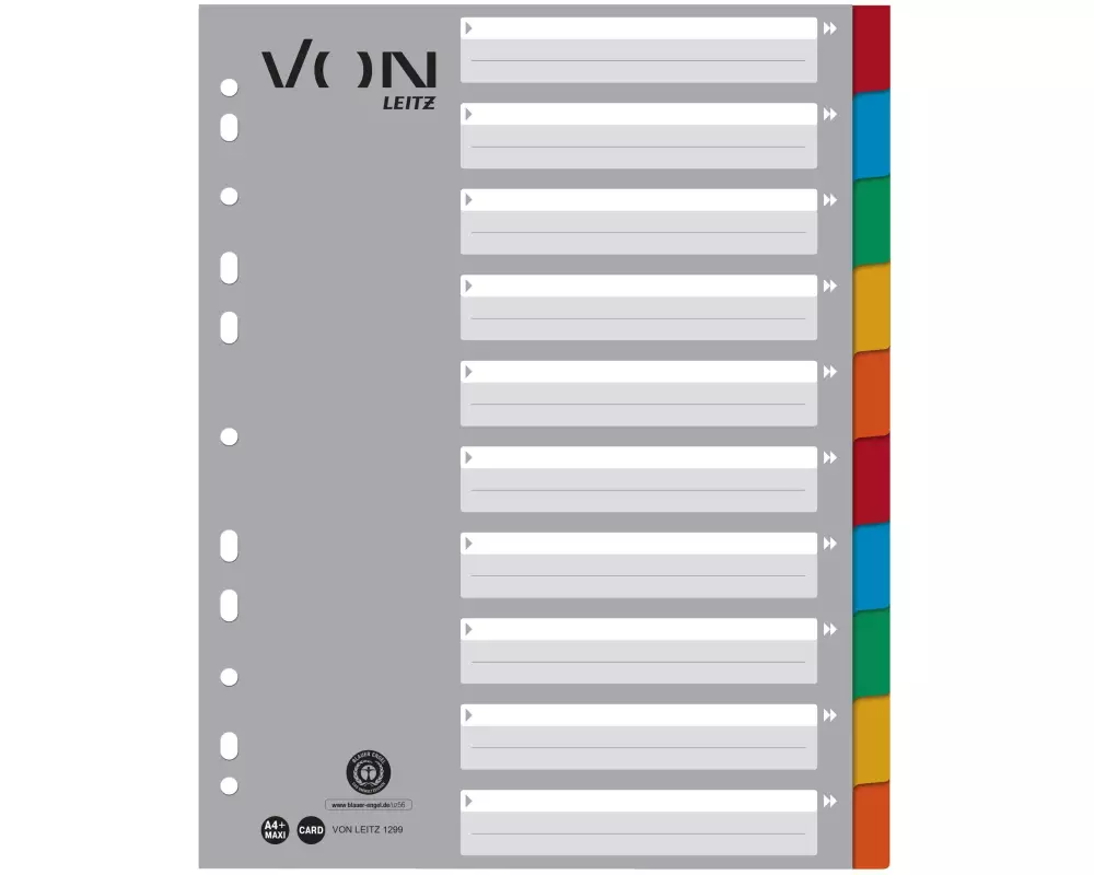 VON Register 10 Taben, A4, 1-10