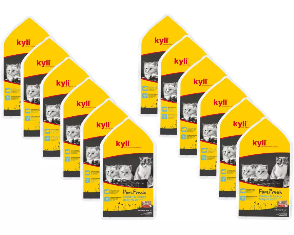 kyli Nassfutter Pure Fresh Kitten Chicken & Turkey, 12 x 85 g