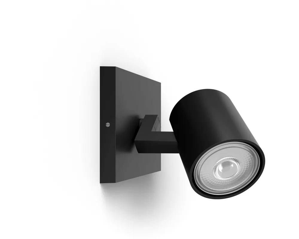 Philips Aufbauspot Runner 1 x GU10, 20W, Schwarz