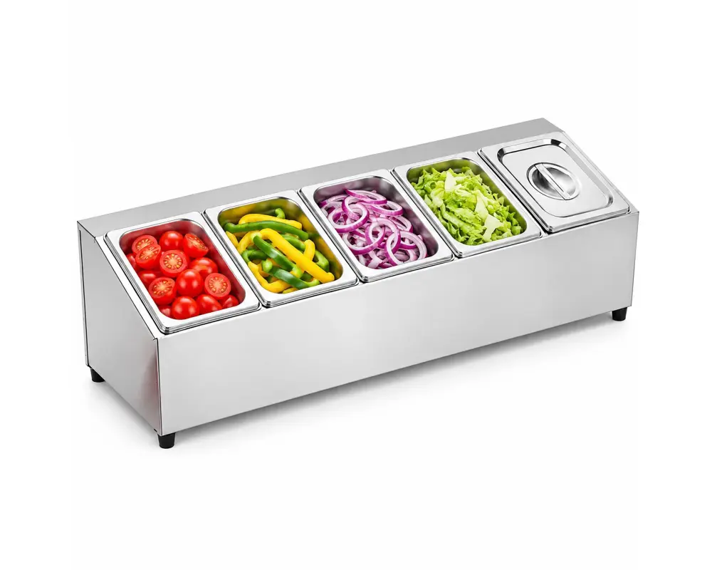 relaxdays Zutatenbehälter Edelstahl Silber