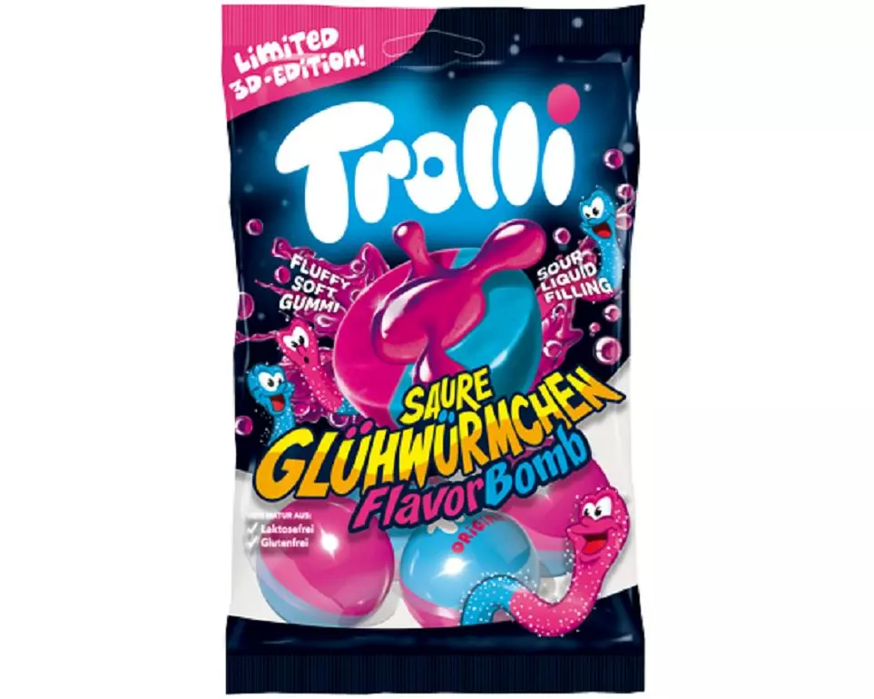 Trolli Gummibonbons Flavorbomb Saure Glühwürmchen 75 g