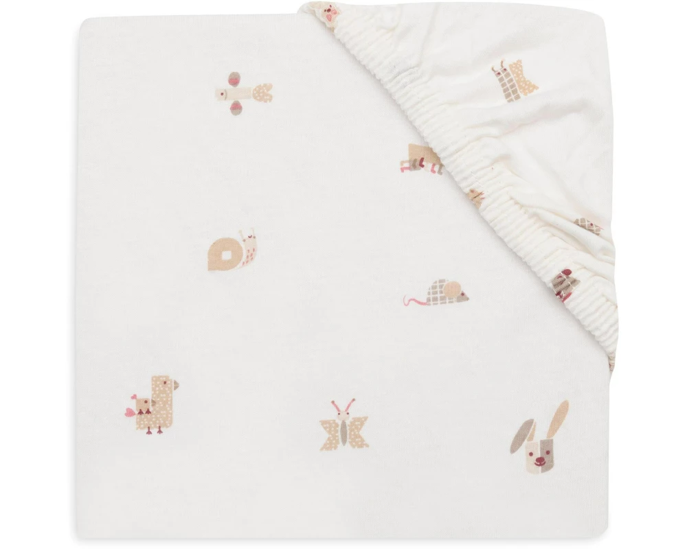 Jollein Fix-Leintuch Animal Friends 60 x 120 cm