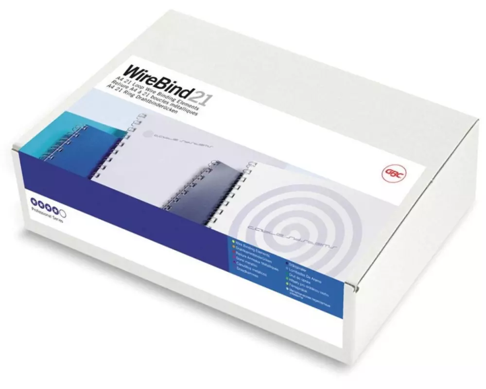 GBC Binderücken MultiBind 14 mm Draht Silber, 100 Stück