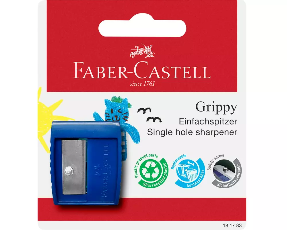 Faber-Castell Einfachspitzdose Grippy inklusive Schneidschutz