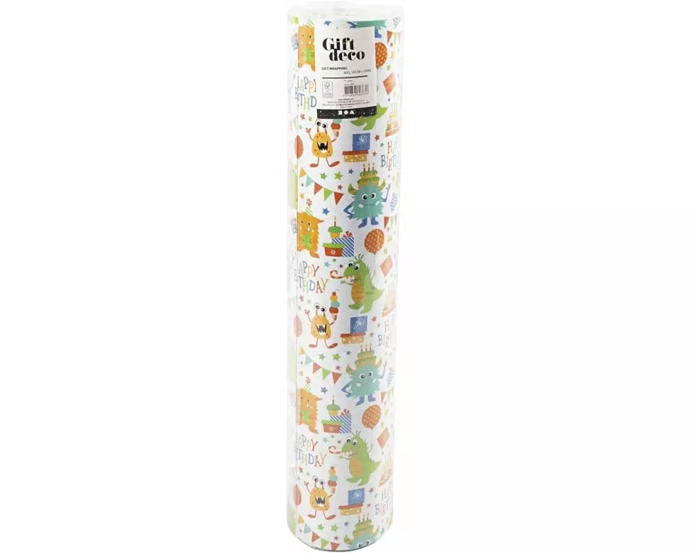 Creativ Company Geschenkpapier 50 cm x 100 m, Geburtstag
