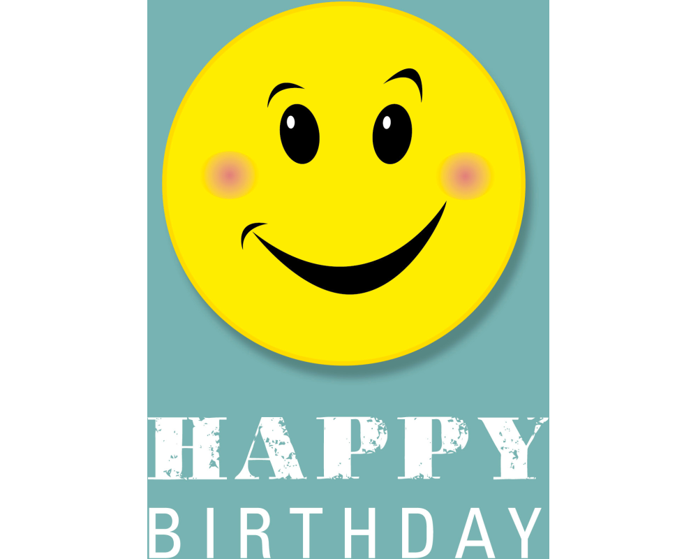 ABC Geburtstagskarte B6 51019 Smiley