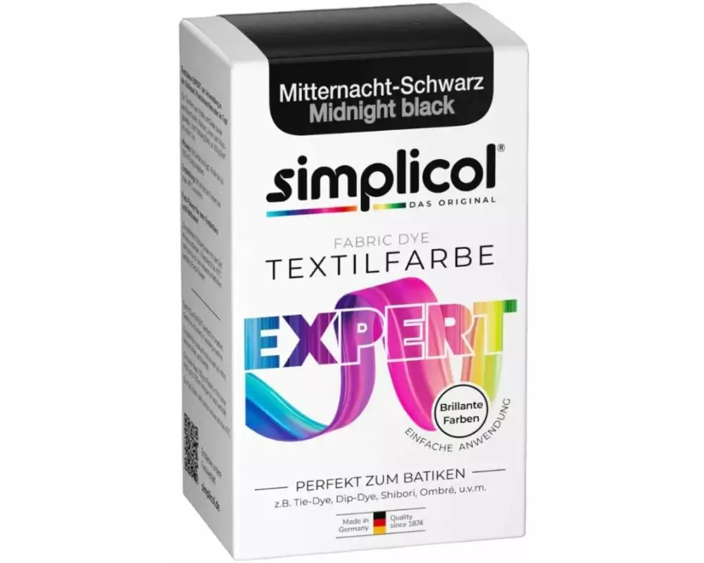 Simplicol Textilfarbe Expert Mitternacht-Schwarz, 150 g