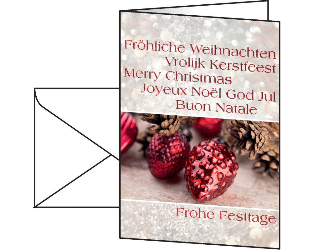 SIGEL Weihnachts-Karte/Couvert A6/A5 DS061 220g 10+10 Stück